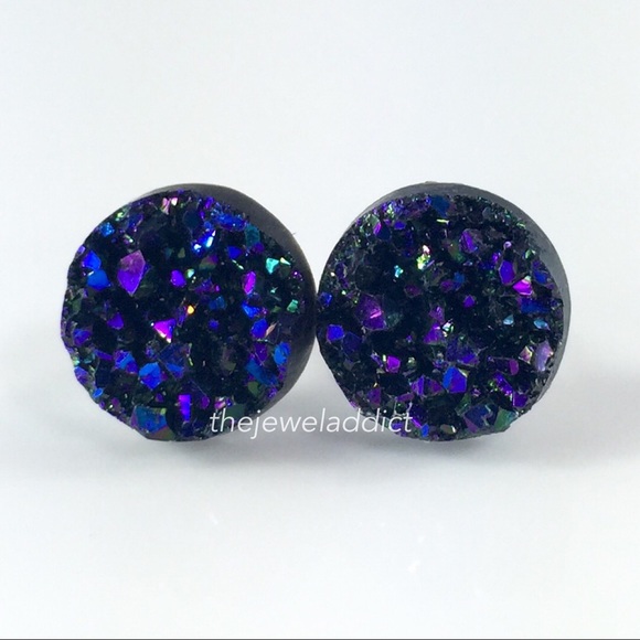 3 for 15🎀 blackberry Druzy style earrings - Picture 3 of 7